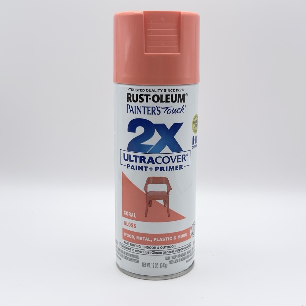 Rust-Oleum 334052 Painter's Touch 2X Spray Paint, Gloss Coral, 12-oz - 1 Can